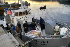Policía Marítima incautó 100 kilos de raya volantín