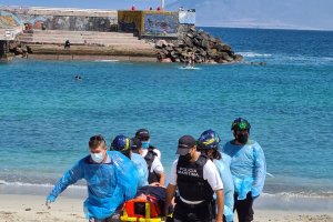 Autoridad Marítima realiza ejercicios de entrenamiento conjunto con el círculo de seguridad y protección de la Bahía de Antofagasta