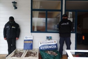 Policía Marítima incautó 73 kilos de recurso “loco” extraído irregularmente