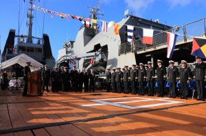 Dotación del B.A.E. “Imbabura” conmemoró día de las Glorias Navales de Ecuador en la Base Naval Talcahuano