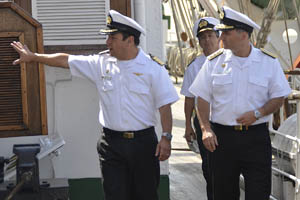<p>Comandante en Jefe de la Segunda Zona Naval visitó el buque Escuela </p>