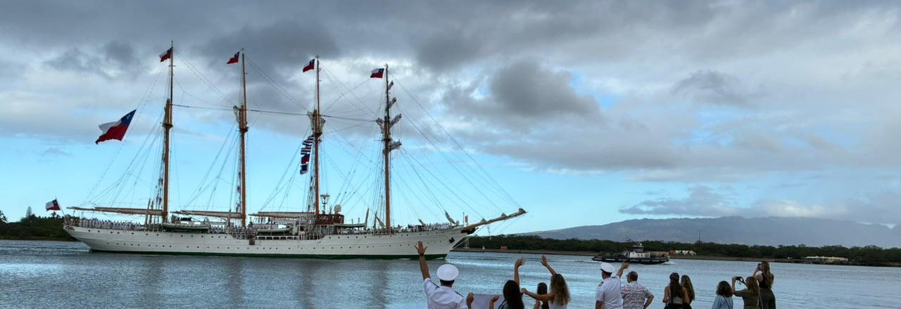 <p>Buque Escuela (BE) "Esmeralda" recala a Pearl Harbor tras 24 días de navegación</p>