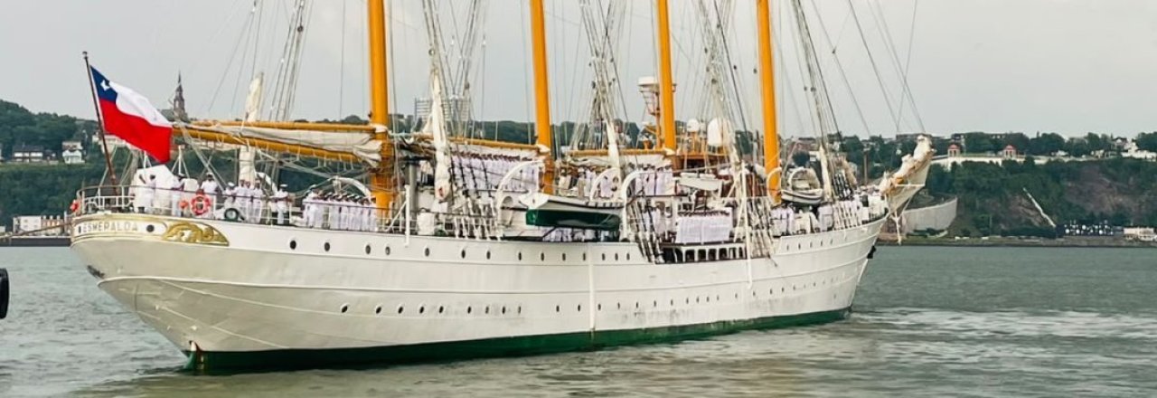 <p>Buque Escuela (BE) “Esmeralda” finaliza su visita a Quebec tras cuatro días en puerto</p>